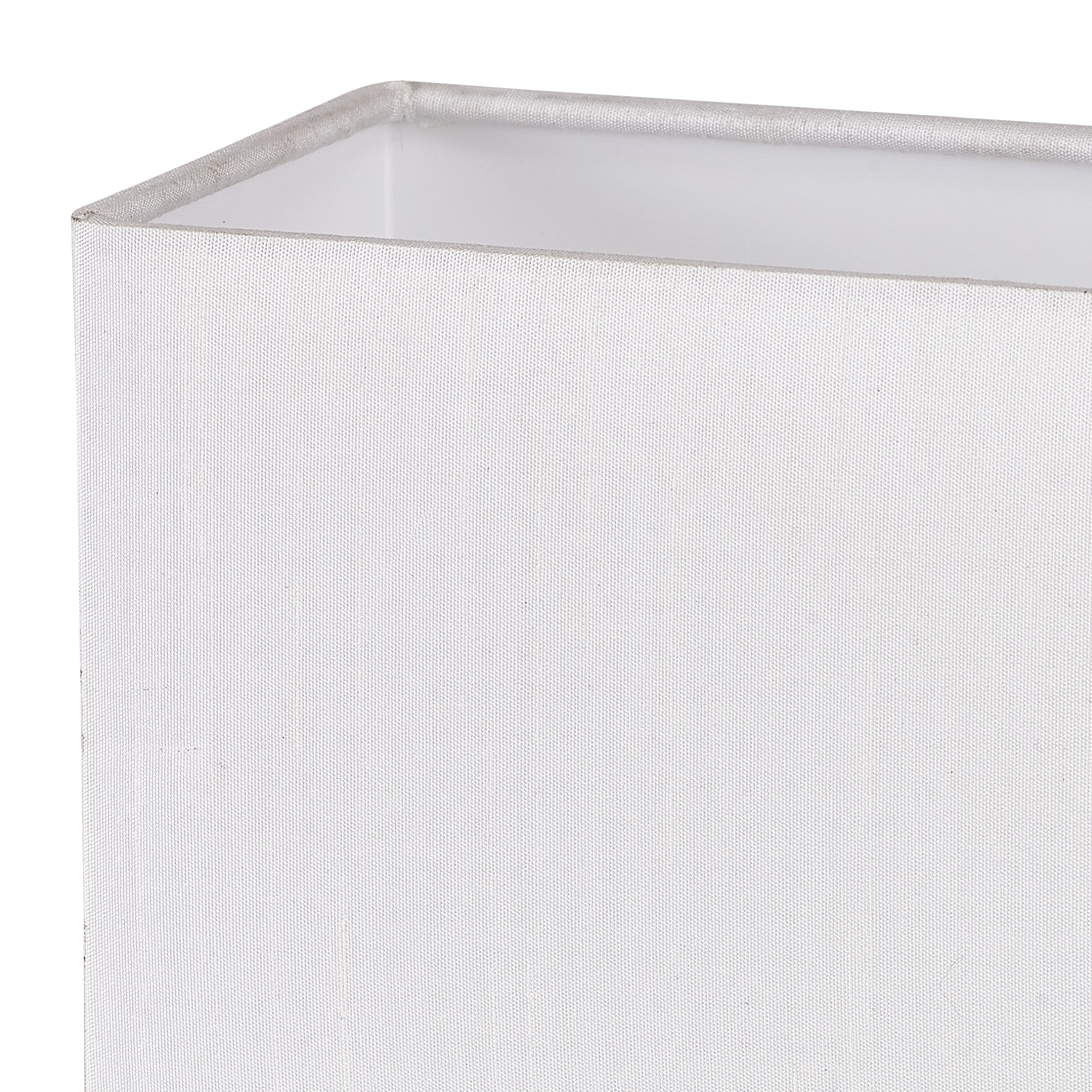 Serena Rectangular, 200 x 100 x 140mm Faux Silk Fabric Shade, White D0879  Deco Serena